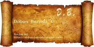 Dobos Bernát névjegykártya