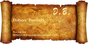 Dobos Bernát névjegykártya