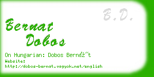 bernat dobos business card